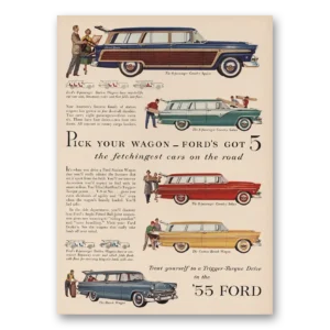 1955 Ford Wagons Print Ad | Pick Your Wagon