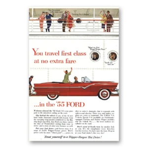 1955 Ford Print Ad | Travel First Class