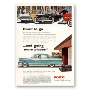 1955 Ford Print Ad | Rarin To Go