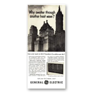 1955 General Electric Air Conditioner Print Ad | Why Swelter