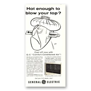 1955 General Electric Air Conditioner Print Ad | Blow Your Top