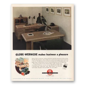 1956 Globe Wernicke Print Ad | Business Pleasure