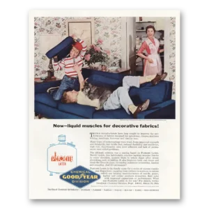 1955 Goodyear Chemicals Print Ad | Pliolite Latex