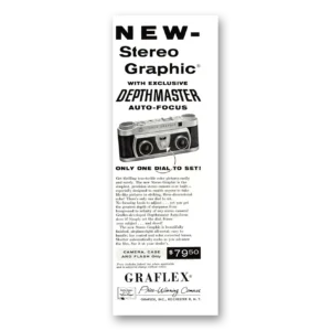 1955 Graflex Cameras Print Ad | Graphic Depthmaster