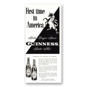1955 Guinness Beer Print Ad | First Time