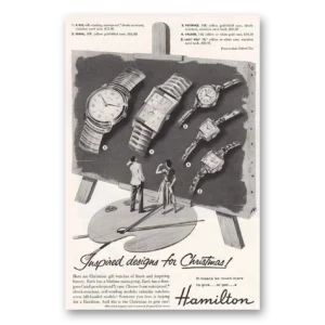 1955 Hamilton Watch Print Ad | Inspired Designs