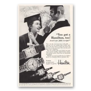 1955 Hamilton Watch Print Ad | Graduation