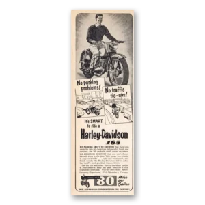 1955 Harley Davidson 165 Print Ad | No Parking