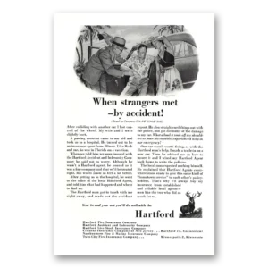 1955 Hartford Insurance Print Ad | Strangers