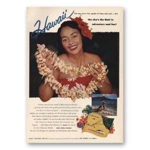 1955 Hawaii Print Ad | Skys The Limit