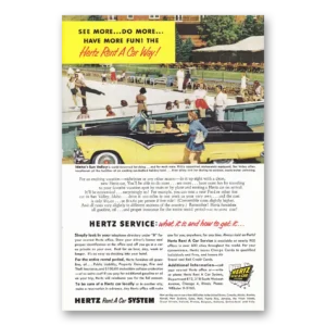 1955 Hertz Rent a Car Print Ad | Sun Valley