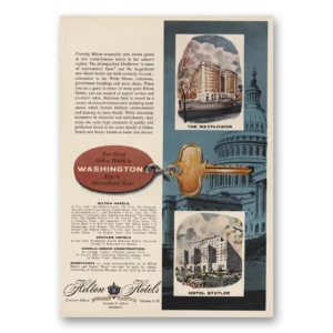 1955 Hilton Hotels Print Ad | Washington