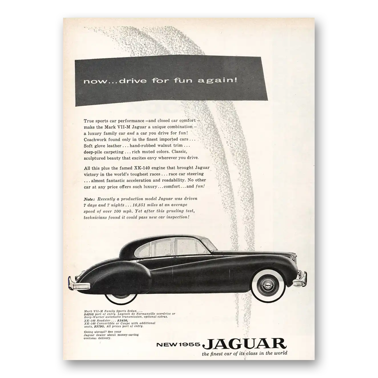 1955 Jaguar Mark VII Print Ad | Now Drive