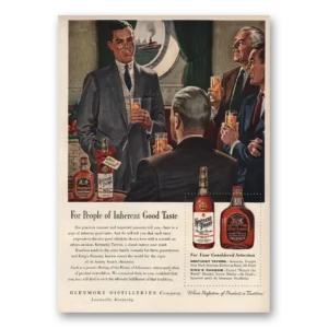 1955 Kentucky Tavern Whiskey Print Ad | Inherent Good Taste