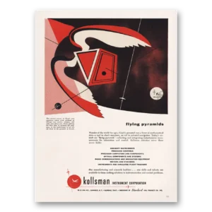 1955 Kollsman Instrument Print Ad | Flying Pyramids