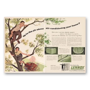 1955 Lennox Air Conditioning Print Ad | Up In The Air
