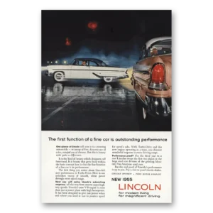 1955 Lincoln Print Ad | First Function