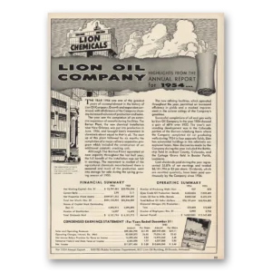 1955 Lion Oil Company Print Ad | Annual Report