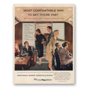 1955 Lockheed Super Constellation Print Ad | Comfortable Way