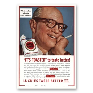 1954 Lucky Strike Cigarettes Print Ad | Toasted