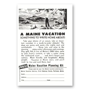1955 Maine Print Ad | Maine Vacation