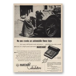 1955 Marchant Calculating Machine Print Ad | Cranks Automobile
