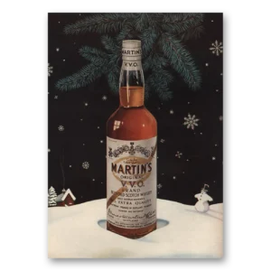 1955 Martins Whisky Print Ad | Christmas