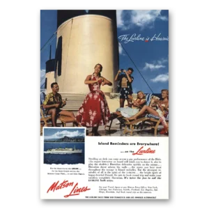 1955 Matson Line Print Ad | Island Reminders