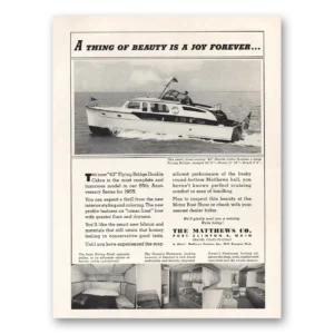 1955 Matthews Cruisers Print Ad | Joy Forever