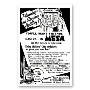 1955 Mesa Arizona Print Ad | Holiday