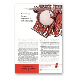1955 Metropolitan Life Insurance Print Ad | Beats Faster