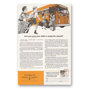1955 Metropolitan Life Insurance Print Ad | Ready School