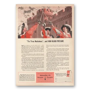 1955 Metropolitan Life Insurance Print Ad | Three Musketeers