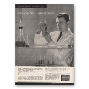 1955 Monsanto Print Ad | Cyanoethylation