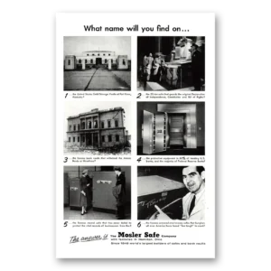 1955 Mosler Safe Print Ad | What Name