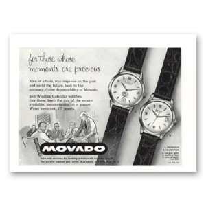 1955 Movado Watch Print Ad | Calendolux