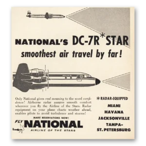 1955 National Airlines Print Ad | Dc7r Star