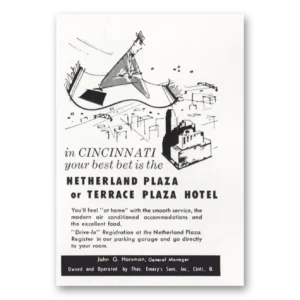 1955 Netherland Plaza Print Ad | Terrace Plaza