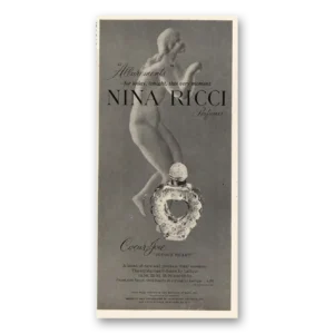 1955 Nina Ricci Coeur Joie Perfume Print Ad | Coeur Joie