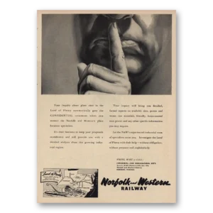 1955 Norfolk and Western Railway Print Ad | Confidential