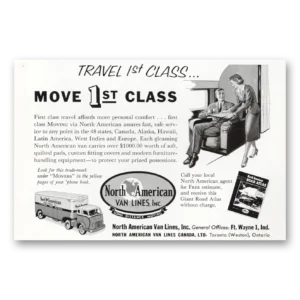 1955 North American Van Lines Print Ad | 1st Class