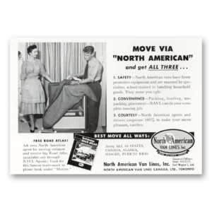 1955 North American Van Lines Print Ad | Move