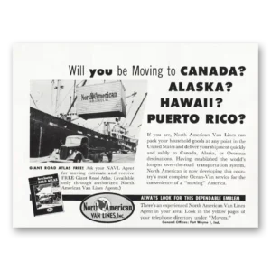 1955 North American Van Lines Print Ad | Moving Canada