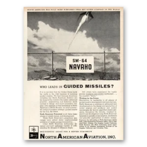 1955 North American Aviation Print Ad | Guided Missiles