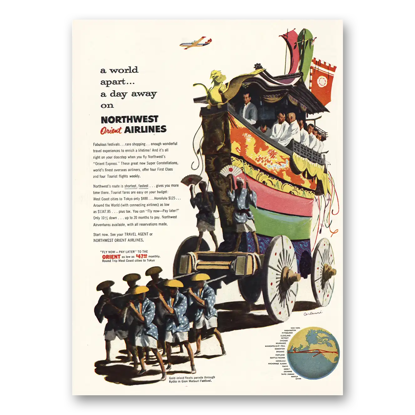 1955 Northwest Orient Print Ad | World Apart