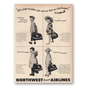 1955 Northwest Orient Print Ad | World Travelers