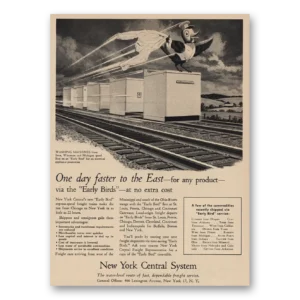 1955 New York Central Print Ad | Early Birds