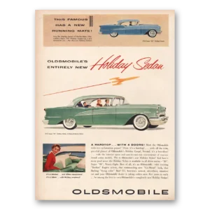 1955 Oldsmobile Holiday Print Ad | Running Mate