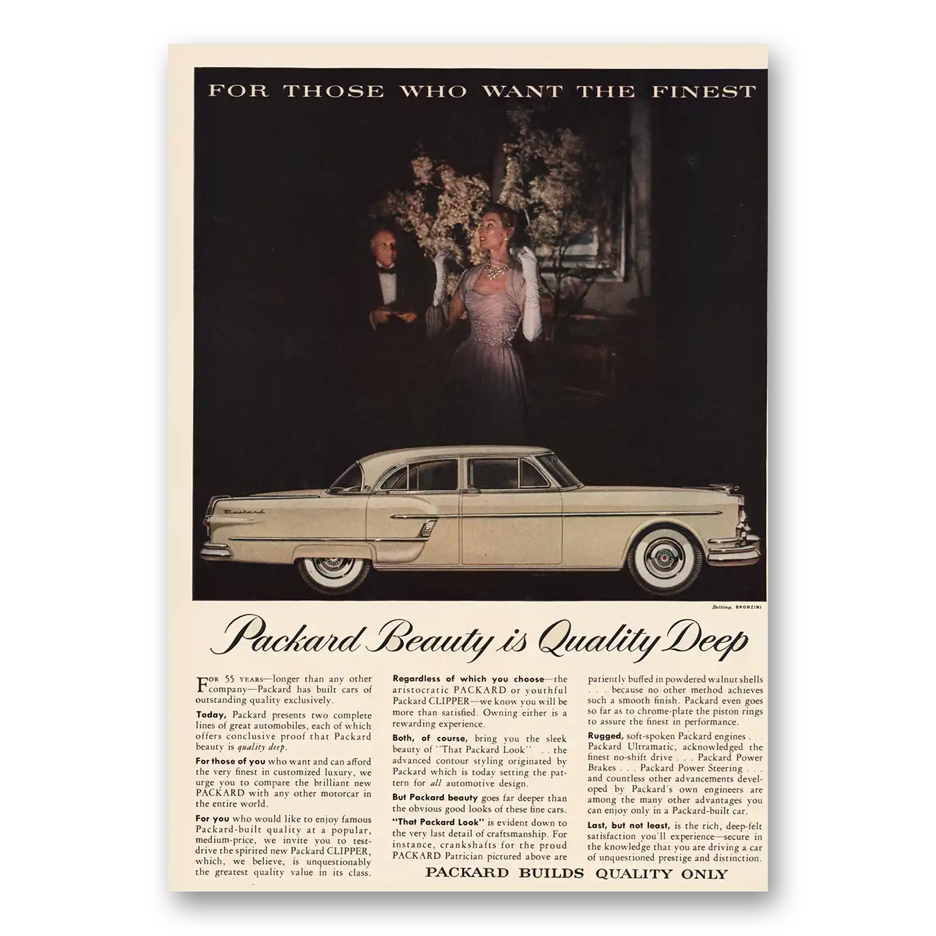 1954 Packard Print Ad | Beauty Is Quality Deep