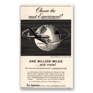 1955 Pan Am Print Ad | One Billion Miles